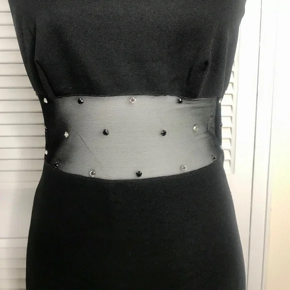 Vintage Climax PM Black Rhinestone Cocktail Dress - Picture 2 of 4